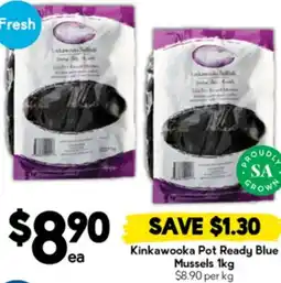 Drakes Kinkawooka Pot Ready Blue Mussels offer