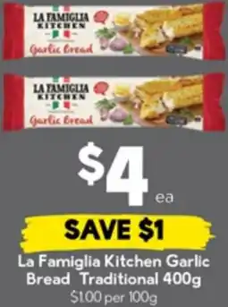 Drakes La Famiglia Kitchen Garlic Bread Traditional offer