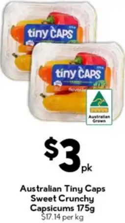Drakes Australian Tiny Caps Sweet Crunchy Capsicums offer