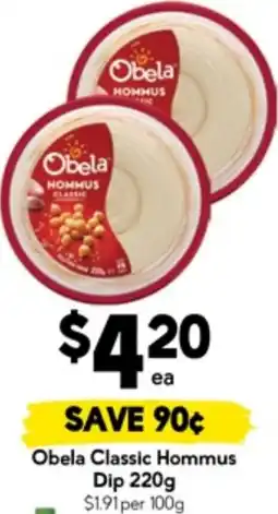 Drakes Obela Classic Hommus Dip offer