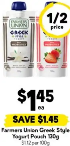 Drakes Farmers Union Greek Style Yogurt Pouch offer