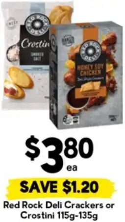 Drakes Red Rock Deli Crackers or Crostini offer