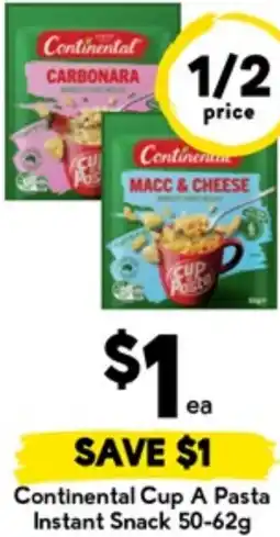Drakes Continental Cup A Pasta Instant Snack offer