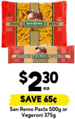 Drakes San Remo Pasta or Vegeroni offer