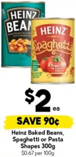 Drakes Heinz Baked Beans, Spaghetti or Pasta Shapes offer