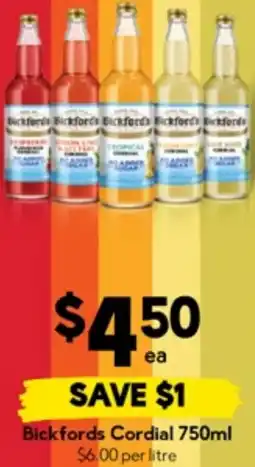 Drakes Bickfords Cordial offer