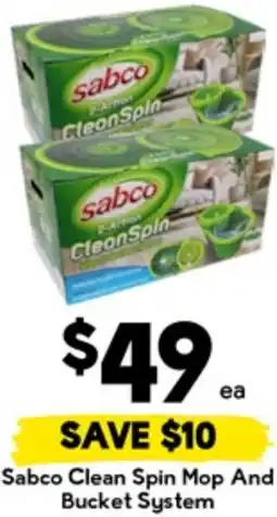 Drakes Sabco Clean Spin Mop And Bucket System offer