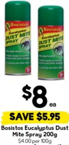 Drakes Bosistos Eucalyptus Dust Mite Spray offer