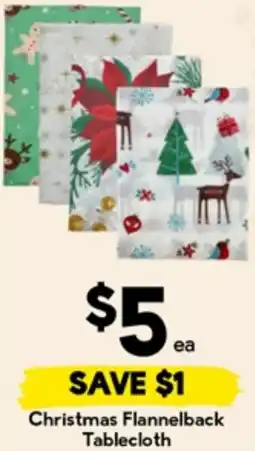 Drakes Christmas Flannelback Tablecloth offer