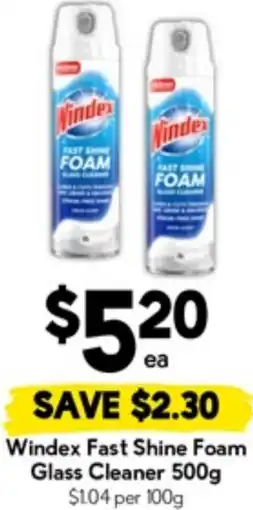 Drakes Windex Fast Shine Foam Glass Cleaner offer