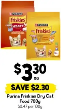 Drakes Purina Friskies Dry Cat Food offer