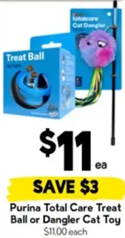 Drakes Purina Total Care Treat Ball or Dangler Cat Toy offer