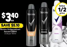 Drakes Rexona Antiperspirant Aerosol offer