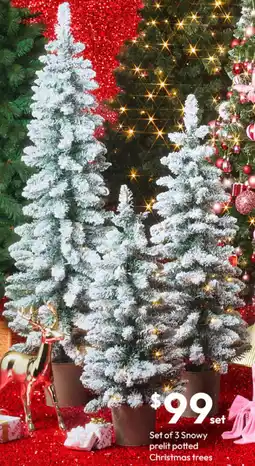Target Set of 3 Snowy prelit potted Christmas trees offer