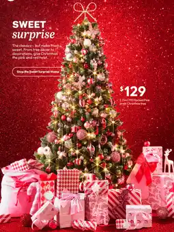 Target Flocked Pine prelit Christmas tree offer