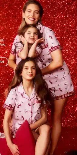 Target Family matching Christmas Hello Kitty womens woven PJ set offer