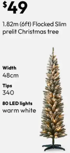 Target Flocked Slim prelit Christmas tree offer