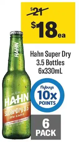 Coles Hahn Super Dry 3.5 Bottles offer