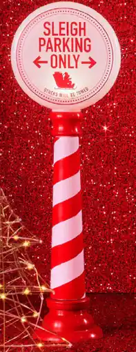 Target Light up sleigh parking sign offer