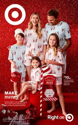 Target Christmas Santa Australian Cotton kids PJ set. offer