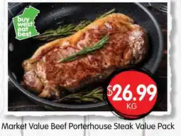 Spudshed Market Value Beef Porterhouse Steak Value Pack offer