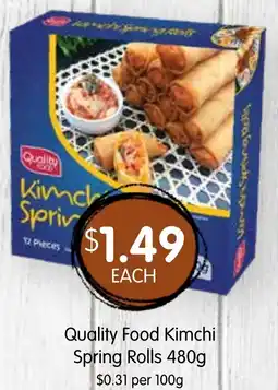 Spudshed Quality Food Kimchi Spring Rolls offer