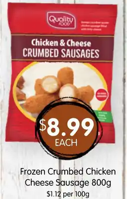 Spudshed Frozen Crumbed Chicken Cheese Sausage offer
