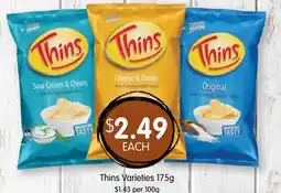 Spudshed Thins Varieties offer