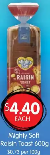 Spudshed Mighty Soft Raisin Toast offer