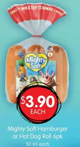 Spudshed Mighty Soft Hamburger or Hot Dog Roll 6pk offer