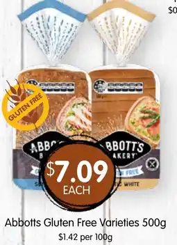 Spudshed Abbotts Gluten Free Varieties offer