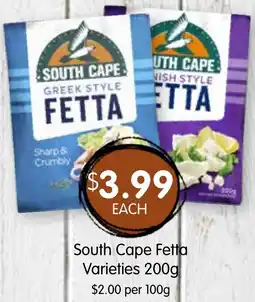 Spudshed South Cape Fetta Varieties offer