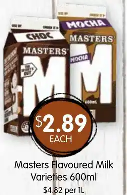 Spudshed Masters Flavoured Milk Varieties offer