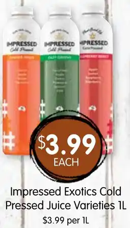 Spudshed Impressed Exotics Cold Pressed Juice Varieties offer
