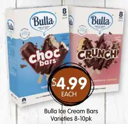 Spudshed Bulla Ice Cream Bars Varieties 8-10pk offer
