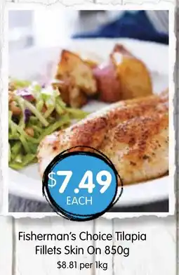 Spudshed Fisherman's Choice Tilapia Fillets Skin On offer