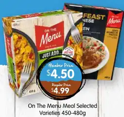 Spudshed On The Menu Meal Selected Varieties offer