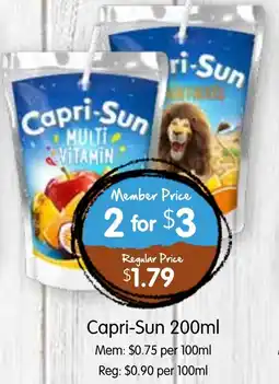 Spudshed Capri-Sun offer