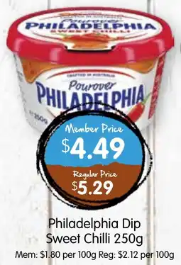 Spudshed Philadelphia Dip Sweet Chilli offer