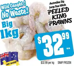 Farmer Jack's Australian peeled king prawns offer