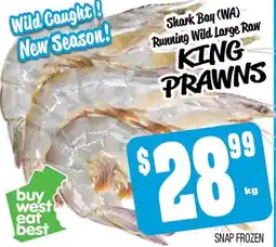 Farmer Jack's Shark Bay King prawns offer