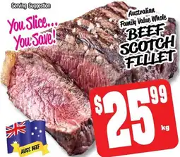 Farmer Jack's Beef scotch fillet offer