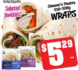 Farmer Jack's Simson's pantry wraps offer