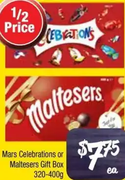 Farmer Jack's Mars Celebrations or Maltesers Gift Box offer