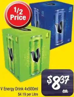 Farmer Jack's V Energy Drink offer