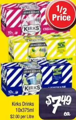 Farmer Jack's Kirks Drinks offer