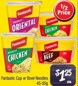 Farmer Jack's Fantastic Cup or Bowl Noodles offer