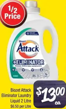 Farmer Jack's Biozet Attack Eliminator Laundry Liquid offer