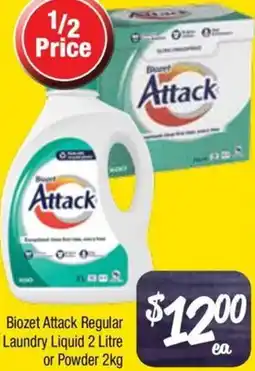Farmer Jack's Biozet Attack Regular Laundry Liquid offer