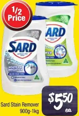Farmer Jack's Sard Stain Remover offer